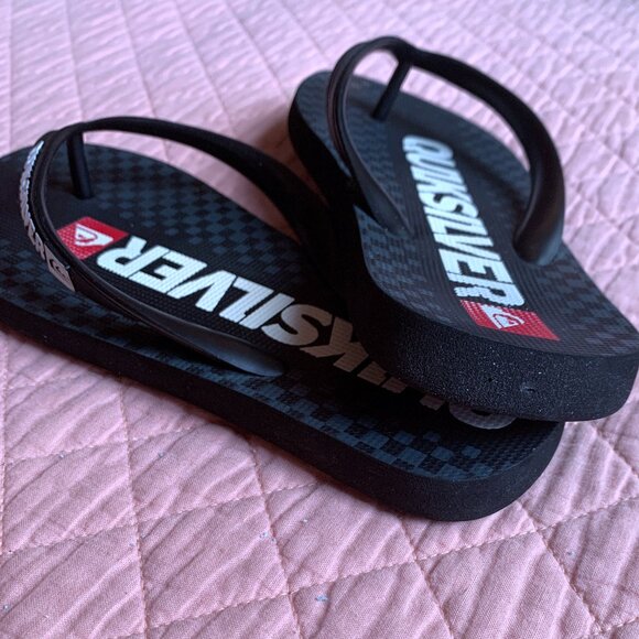 QUICKSILVER -  Black and White Sandals - Thongs - Men 6-7 - Picture 11 of 13